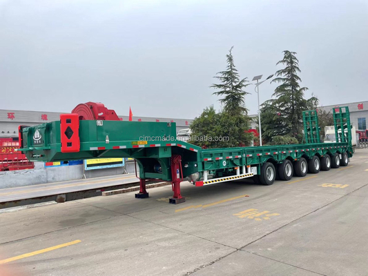 CIMC 2-Achsen 3-Achsen 4-Achsen 5-Achsen 6-Achsen 100 Tonnen Container-Transport-Lkw Flachbettanhänger