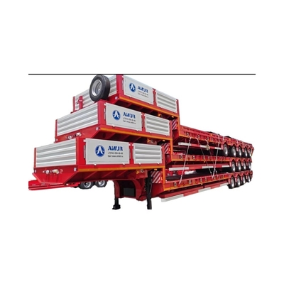 Elektrophoresis KTL Pulverbeschichtung 100 T Niedrigbett-Schienenwagen für den Transport mit Bagger