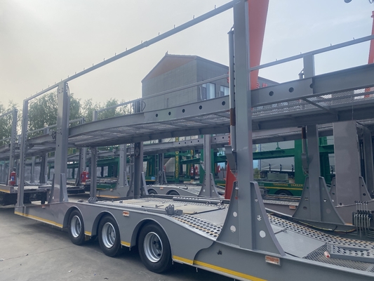 CIMC Edelstahl 2-Achse 8-9 Land-Straßen-Fahrzeug-Transport-Halbanhänger