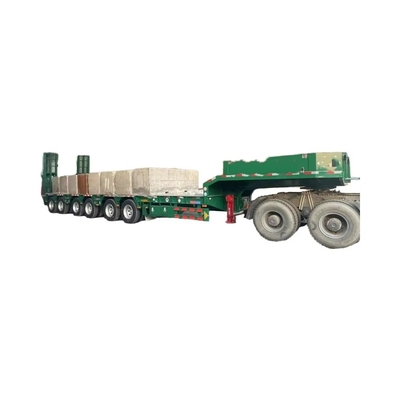 Maximale Nutzlast 100 Tonnen CiMC 6-Achsen 60 T 80 120 Tonnen Tiefbett-Semi-Anhänger mit Standard 28 Tonnen Landegerät
