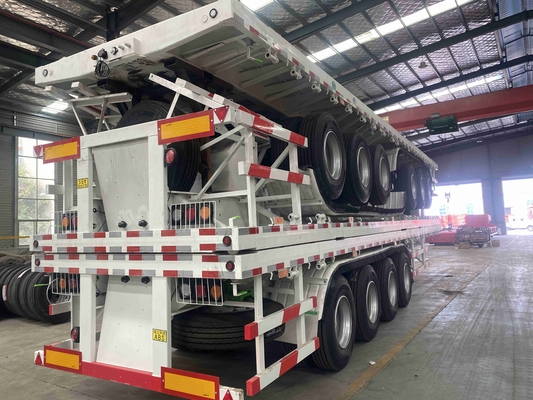 CIMC 40 Tonnen 60t 2/3 Achse 20FT 40FT Container Chassis Gebrauchtes Flachbett Gänsehals Skelett Lkw Flachbettanhänger