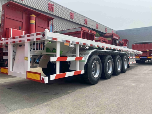 CIMC Flat Container Semi-Trailer Schwerlastfahrzeug mit 4 Achsen 100t Export Neuer Container-Trailer