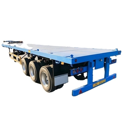 CIMC 3 Achsen oder Anpassung mit 3mm 4mm Kornplatte Plattform 20ft 40ft Container Alle Arten von Fracht Flatbed Truck Semi-Trailer