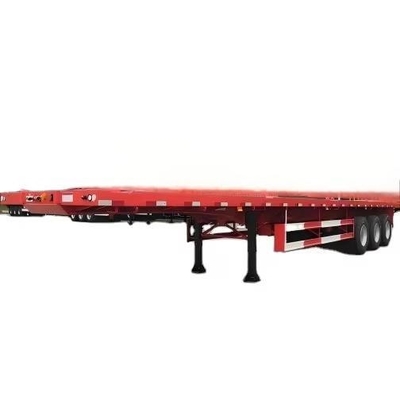 CIMC 13*2,55*2,9m 3AXLE Ladekapazität 80T ausgewählte Schlösser 2 Werkzeugkästen elektroforetisches KTL-Pulver lackiert FLATBED SEMI TRAILER