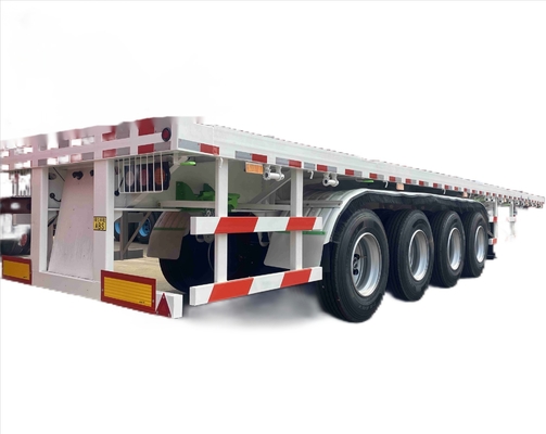 CIMC hochwertige Stahl dreifach robuste Achse 40ft langlebige Leistung mit einer Reihe von Reifenoptionen Flachbett-Semi-Anhänger