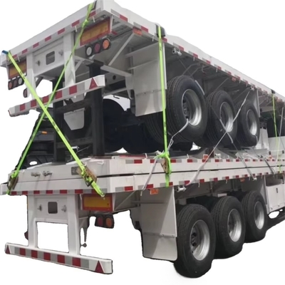 CIMC billig 3 Achsen hoch Stahl Fracht Warmverkauf 20ft 40ft Container Chassis mit Schloss Niedrig Flat Deck Transport Flatbed Semi Trailer