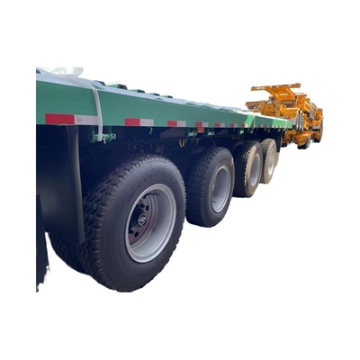 CIMC Neuer 4-Achsen-Flachbett-Skelett-Schienenanhänger-Stahlcontainer-Lkw mit Wabco-Bremssystem