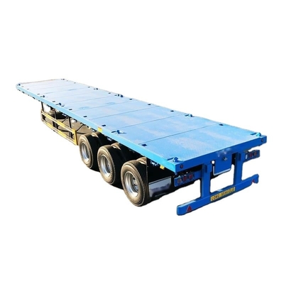 CIMC 2/3/4 Achsen 40ft 12500*2500*1500mm 70 Tonnen Kapazität 8-12 Sätze Drehverschluss Flachdeck Lkw Traktor Halbanhänger