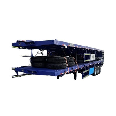 CIMC Neuer 3-Achsen-Flachbett-Skelett-Schienen-Schienen-Schienen-Container-Truck mit Wabco-Bremssystem