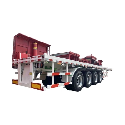 CIMC Neues Design eines hochwertigen 4-Achsen-Flachbett-Schienenanhängers