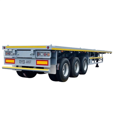 CIMC 50T 12500*2500*1530mm 12r22.5 Blattfeder-Suspension Flachbettbehälter Halbanhänger für Südafrika Mittlerer Osten