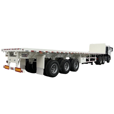 CIMC Stahl Eisen niedrigster Preis Eisen 315/80r22.5 50t 13 M 3 Achse Schwerlastwerkstoffe vielseitig Flatbed Truck Semi-Trailer