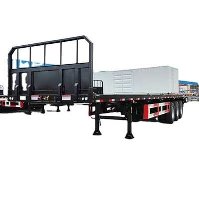 CIMC aus Stahl oder Eisen Schifffahrt 40 Fuß Container Transport Flatbed Trailer 3 Achsen Flatbed Semi Trailer Preis für Afrika