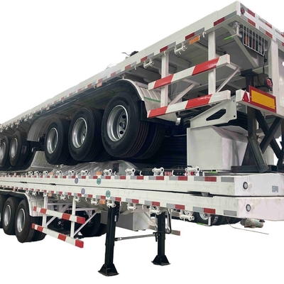 CIMC Gebrauchtfracht 20ft 40ft 50ft 53ft 40ft 2 3 4 5 Achsen Flatbed Semi Truck Anhänger Flatbed Anhänger