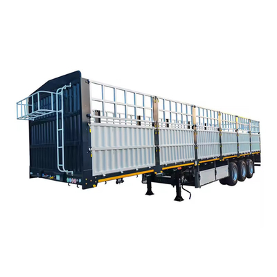 CIMC 3-Achse 12500*2500*3800mm 60T Seitenwand 1800mm oder angepasst Schwerlast mechanische Federfederung Zaun Halbanhänger