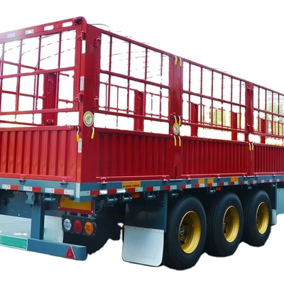 CIMC 12400*2500*2000mm Bremsgewicht 7T 12.4M 3 Achse 10 Stück Blattfeder 19T Einzelschubfahrzeug 40T Nutzlast Stake Semi-Trailer