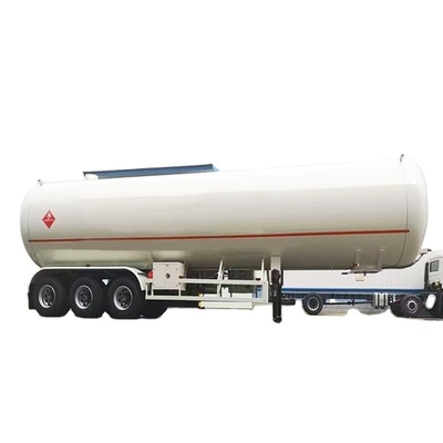 CIMC Q345R 3 Achse 13150*2500*4100mm mit Vakuumisolierung 26CBM 2 Druckmessgeräte Bremsgewicht 15,200kgs LNG Tank Halbanhänger