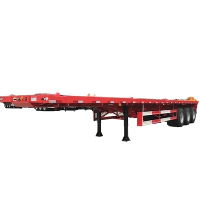 Hochwertiges 4-Achsen-Flachbett-Schifffahrzeug-Container-Semi-Anhänger mit schönen Schraubverschlüssen