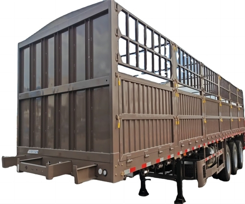 CIMC Eisenmaterial 3 Achsen 40-80 Tonnen Kapazität Stake Typ Schwerlastwagen Typ Hochzaun Lagerhaus Semi-LKW Anhänger