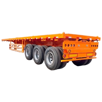 3 Achsen Flachbett-Schienenanhänger CIMC-Schienenanhänger Lkw-Schienenanhänger China Hersteller Direktverkauf