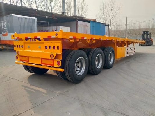 CIMC Neuer 3-Achsen-Flachbett-Skelett-Schienen-Schienen-Schienen-Container-Truck mit Wabco-Bremssystem