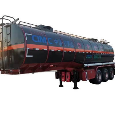 CIMC billige 3-Achsen-Kohlenstoffstahl 40KL 36cbms Bürgersteig Erdöl Asphalt Bitumen Palmöl Treibstofftransport Tankwagen Halbanhänger