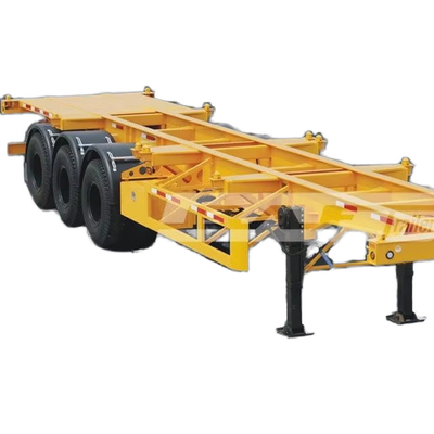 CIMC 2/3 Achsen 12 Einheiten Reifen 12400*2480*1560mm Mechanische Aufhängung 60T Nutzlast Skelett Halbanhänger