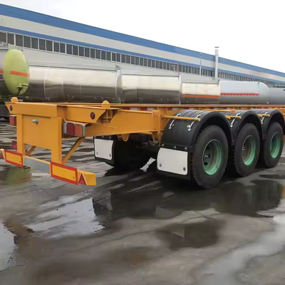 CIMC 3 Achsen 12 Einheiten Reifen 12400*2480*1560mm Mechanische oder Luftfederung 60T Nutzlast Skelettanhänger
