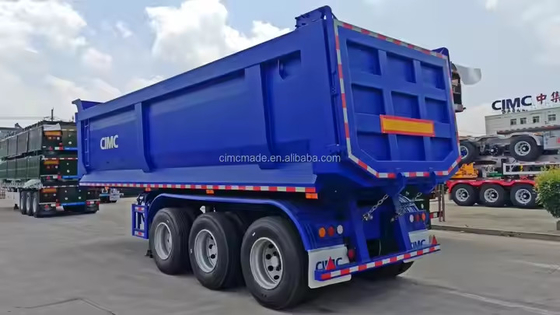 CIMC Hydraulic Dump Truck 3 Achse Vorderachse kann nach hinten angehoben werden Flip-Semi-Trailer Side Tipper Dump Truck