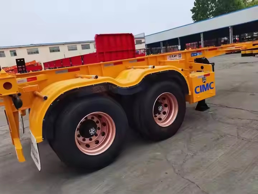 CIMC 2/3 Achsen 20-40-45ft Ausdehnungsschieber Skeleton Container Chassis Semi-Anhänger