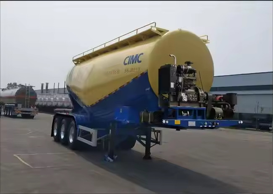 2/3/4 Achse Edelstahl oder Eisen Zement Kalk Milch Kohle Asche Mineralpulverbehälter Lastwagen Halbanhänger