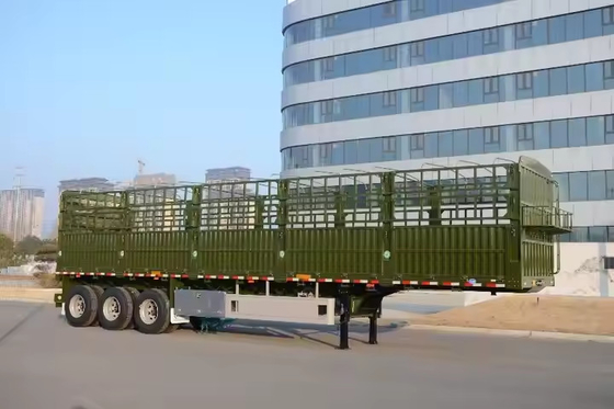 12400*2500*2000mm Bremsgewicht 7T 3 Achse 10 Stück Blattfeder 40T Nutzlaststück Halbanhänger