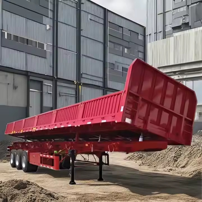 CIMC 40FT 3 Achsen Tare Gewicht 8,5 t Schwerlast Mechanische Aufhängung Wandseite Rollover Semi-Anhänger