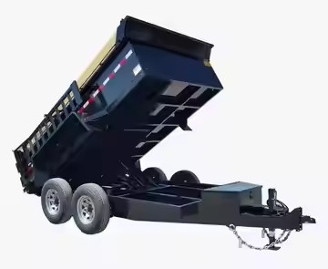 Halle 14000 lb Elektrische Bremsen an beiden Achsen 2 5/16 Ball Haken 235R16 Reifen Eisen Tipper Dump Trailer