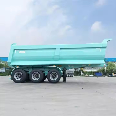 CIMC China Fabrik Stahl U-Form 3 Achsen Schwerlast Hydraulische Rückseite Kipper Dump Cart Semi-Anhänger