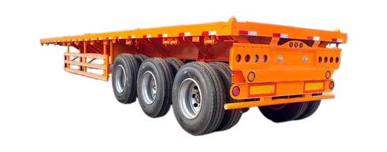 CIMC 20ft 40ft Semi-Trailer Versandcontainer Twistlocks Flatbed Design Kohlenstoffstahl 12R22.5 LKW Anhänger
