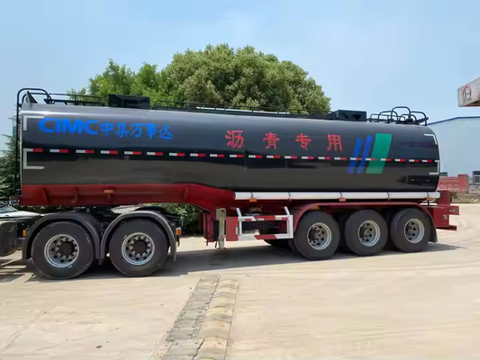 CIMC 3 Achsen Kohlenstoffstahl 40KL 36cbms Pflaster Erdöl Asphalt Bitumen Palmöl Kraftstoffbehälter