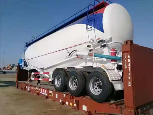 3 Achsen 40T Transport Zement PVC Partikel Fliegende Asche Granulatmaterialien Zementbehälter Halbanhänger