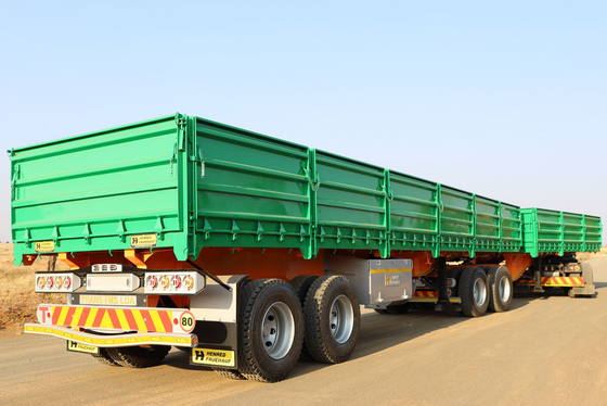 Hochwertiger Stahl hervorragender Motor robust und langlebig Südafrika Lkw-Karosserie Dropside Anhänger