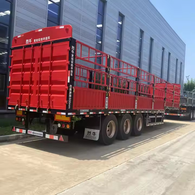 Drei Achsen Seitenwand Anhänger Pfahl Zaun Ladung Semi-Anhänger Semi-LKW Anhänger
