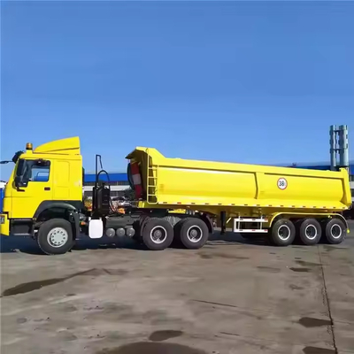 CIMC 3 Achsen 60 Tonnen Hydraulik-Dumpper Semi-Lkw Transport Sand Stein Ladungsanhänger Seitenkipper Dump Semi-Anhänger