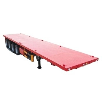 2 / 3 Achse 20 40FT 50 Tonnen Flatbed Trailer Billiger Flatbed Container Transport Halbanhänger Hochwertiger Flatbed Trailer