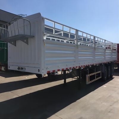 CIMC Eisenmaterial 3 Achsen 40-80 Tonnen Kapazität Stake Typ Schwerlastwagen Typ Hochzaun Lagerhaus Semi-LKW Anhänger