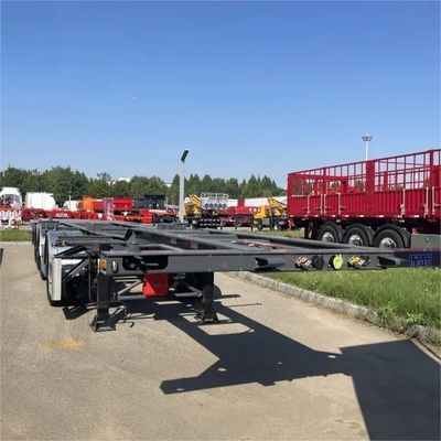 Q345B Stahl 4 Achsen 40 Fuß Container Transport Skelett-Auflieger