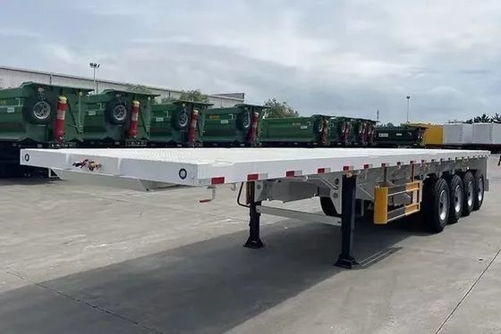 12 Satz Twist Lock Flatbed Semi-Trailer für 30 bis 100 Tonnen Kapazität und Lkw-Anhänger