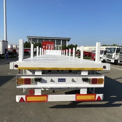 20/40/45FT Sattelauflieger Pritschenwagen Container-LKW mit verstellbarem Twist-Lock 12500x2500x1600