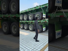 Zusammengestellte 3 Achsen 60T 20ft\40ft Container gepackter Zement Schüttgut Flatbed Trailer